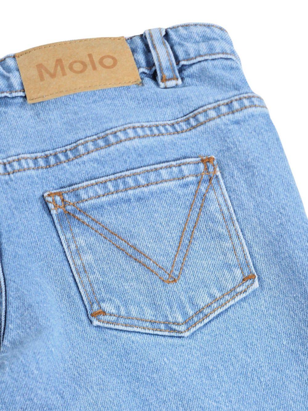 Pantaloni per bambina Molo Kids denim con gamba ampia 2W26I112 5846 MOLO KIDS 