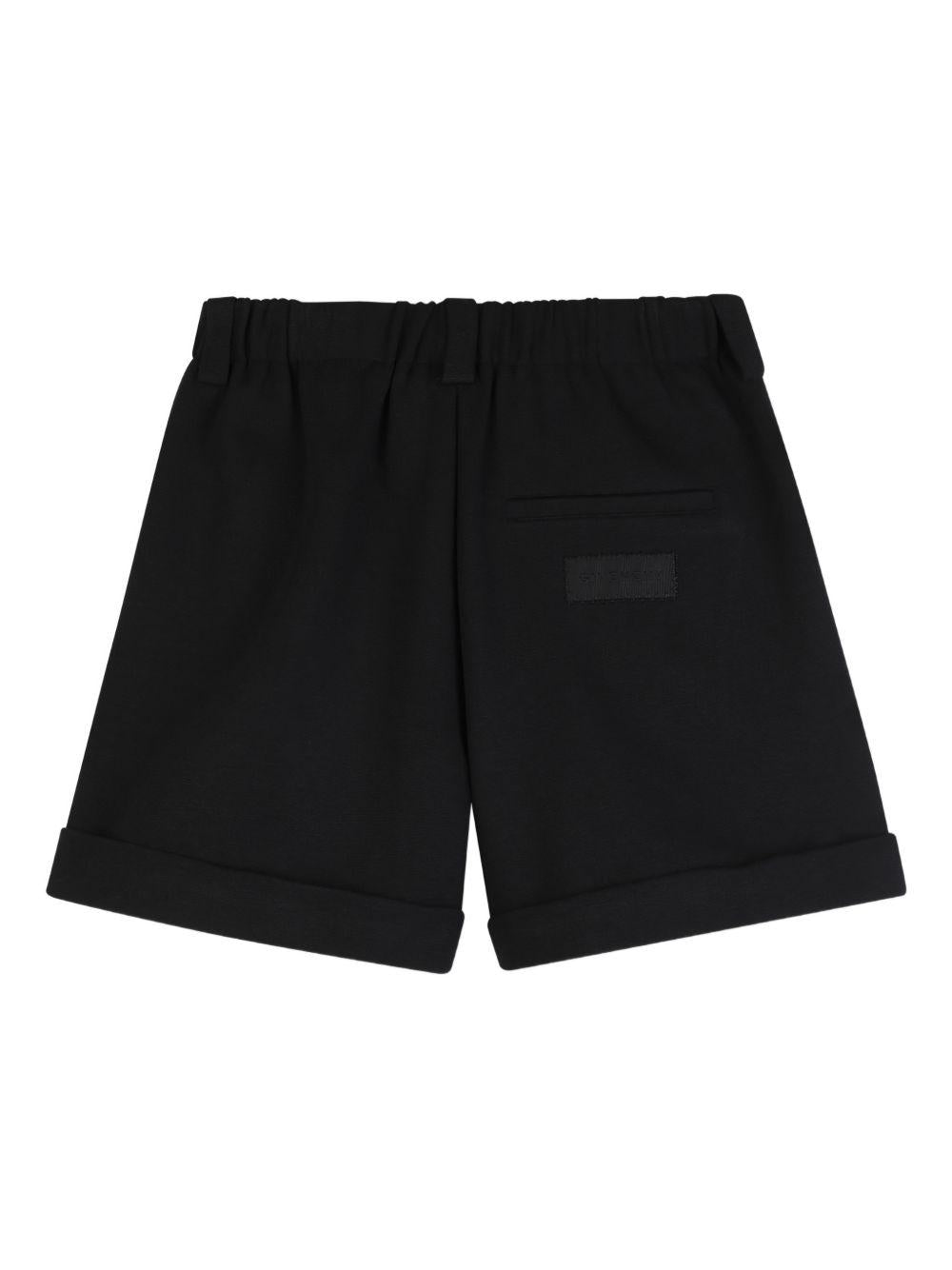 Shorts per bambina Givenchy Kids nero con passanti per cintura H31162 09B GIVENCHY KIDS 