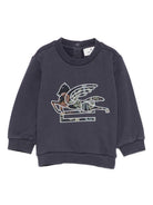 Felpa per neonati Etro Kids blu con ricamo Pegaso e chiusura con bottoni GX4510 Z3333 667 ETRO KIDS 
