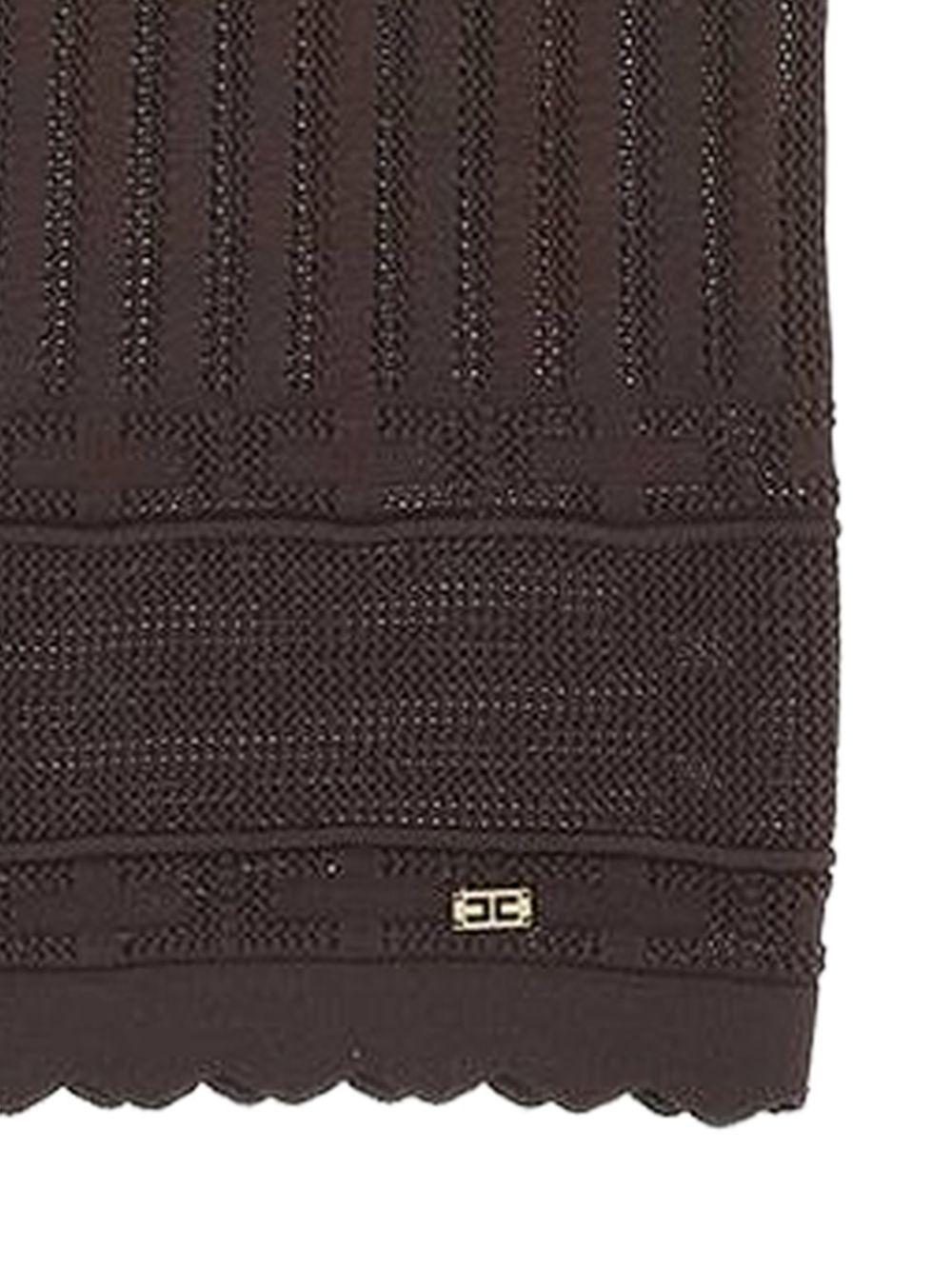Gonna per bambina Elisabetta Franchi La Mia Bambina marrone in maglia EFGO209CFL109 6028 ElISABETTA FRANCHI KIDS 