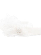Cerchietto per bambina MAISON AVA bianco in tulle con decorazione in cristalli MA-SS25-HH09 WHITE MAISON AVA KIDS 