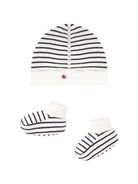 Set cuffietta e babbucce per neonati Petit Bateau multicolore con design a righe A0ARY 00 PETIT BATEAU KIDS 