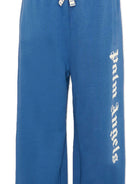 Pantaloni sportivi per bambino Palm Angels Kids blu con logo laterale PBCH008S26FLE001 060 PALM ANGELS KIDS 
