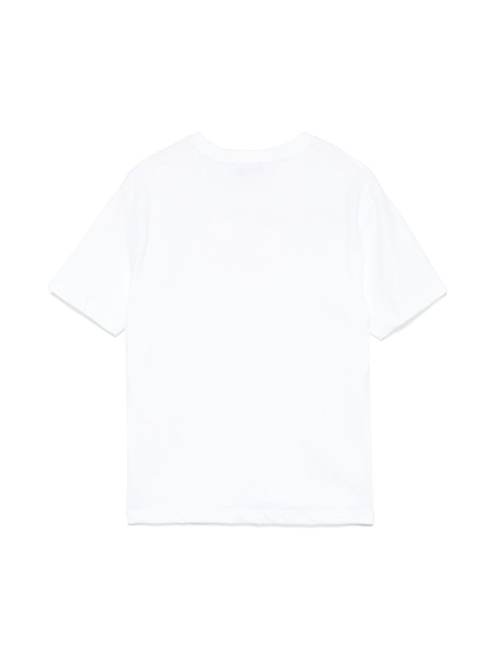 T-shirt in jersey per bambina MSGM Kids bianco con stampa logo S5MSJUTH067 001/48 MSGM KIDS 