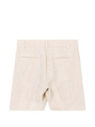 Cargo corti per bambino Emporio Armani Kids beige in pied-de-poule EB001066 AF20963 F1039 EMPORIO ARMANI KIDS 