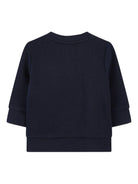 Felpa per neonato Boss Kidswear blu con applicazione logo J52457 849 BOSS KIDS 