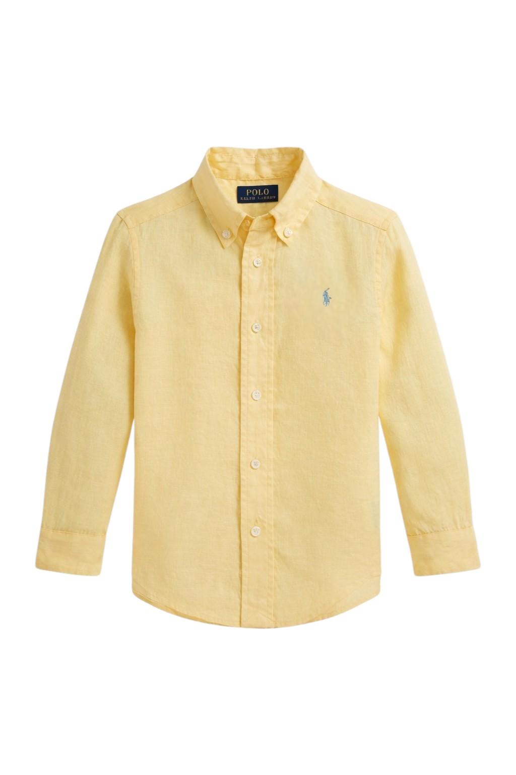 Camicia per bambino Polo Ralph Lauren Kids gialla con caratteristico motivo Polo Pony 322967600 504 Ralph Lauren kids 