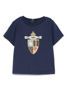 T-shirt per neonato Fendi Kids blu con stampa BMI262 7AJ F1I11 FENDI KIDS 
