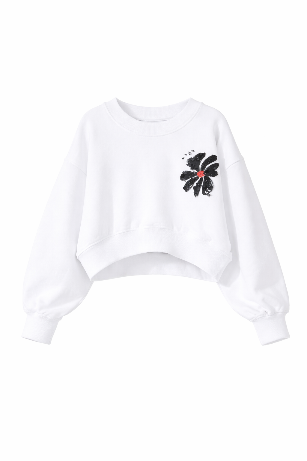 Felpa per bambina MSGM Kids bianca con applicazione logo S6MSJGSW079 001 MSGM KIDS 