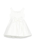 Abito per bambina Colorichiari bianco con applicazione a fiori FB108028 4845 15 COLORICHIARI 