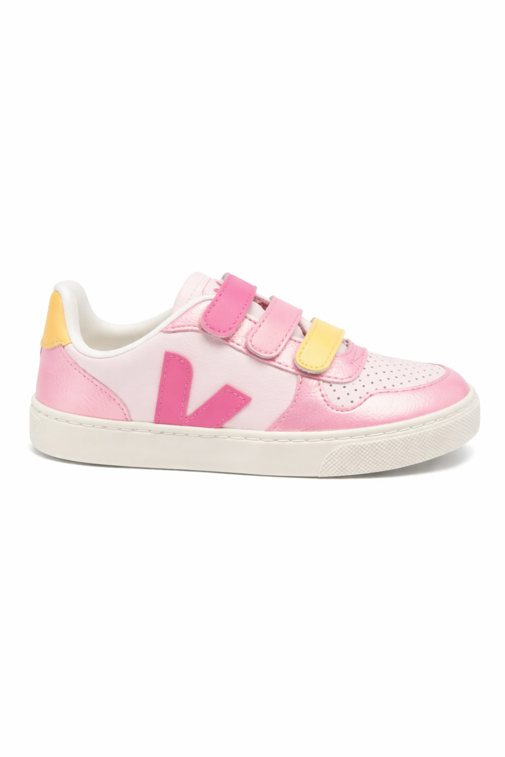 Sneakers V-10 per bambina Veja Kids rosa con chiusura a strappi CV0521502 V-10 PETALE MIA GLIMMER VEJA KIDS 