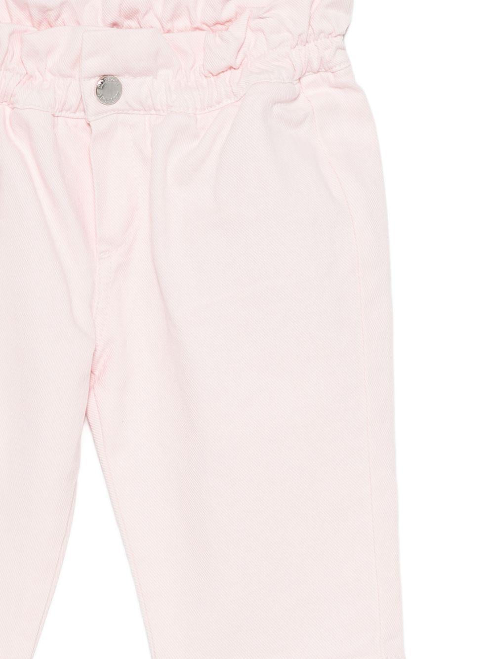 Pantaloni per neonata Missoni Kids rosa con ricamo a zigzag MZ6030 Z3702 52E MISSONI KIDS 