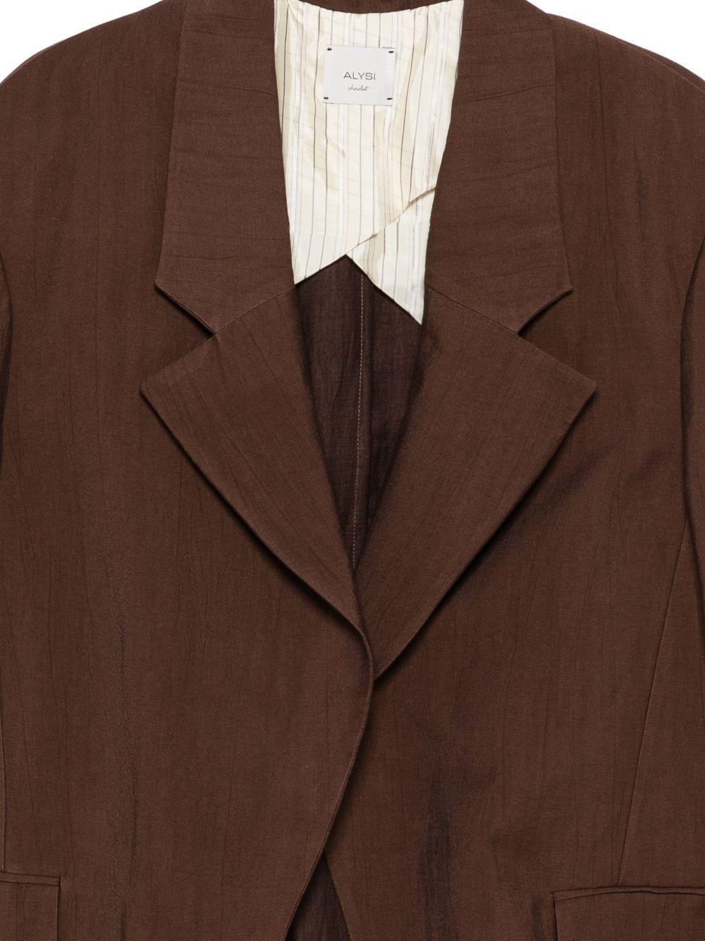 Blazer per donna Alysi marrone con ampio risvolto 116833 P6224 CACAO ALYSI 