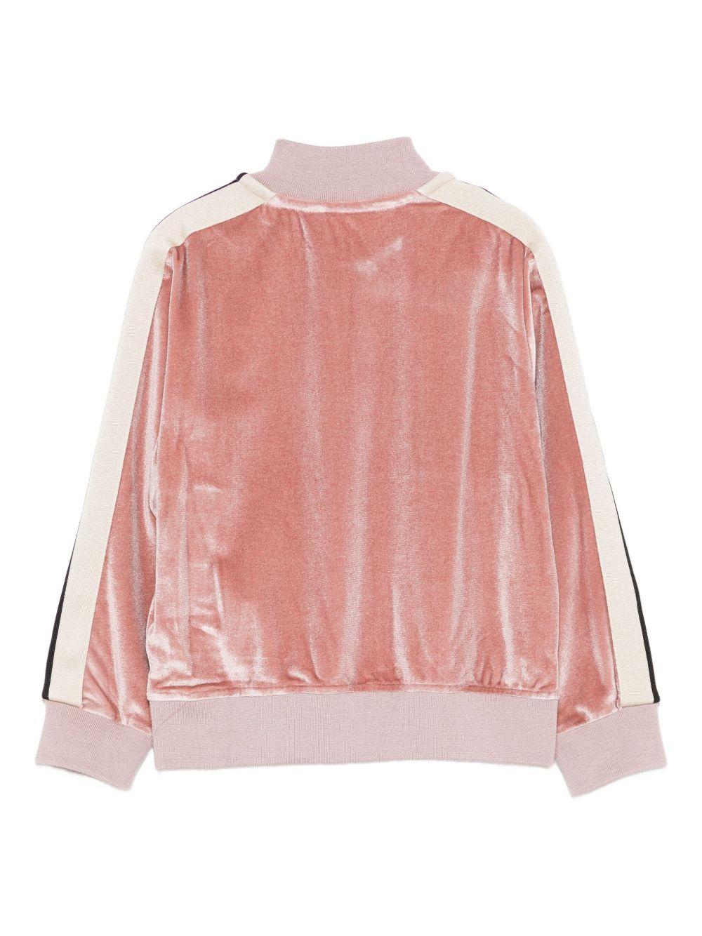 Giacca per bambina Palm Angels Kids rosa con righe PGBD002F25FLE002 3010 PALM ANGELS KIDS 