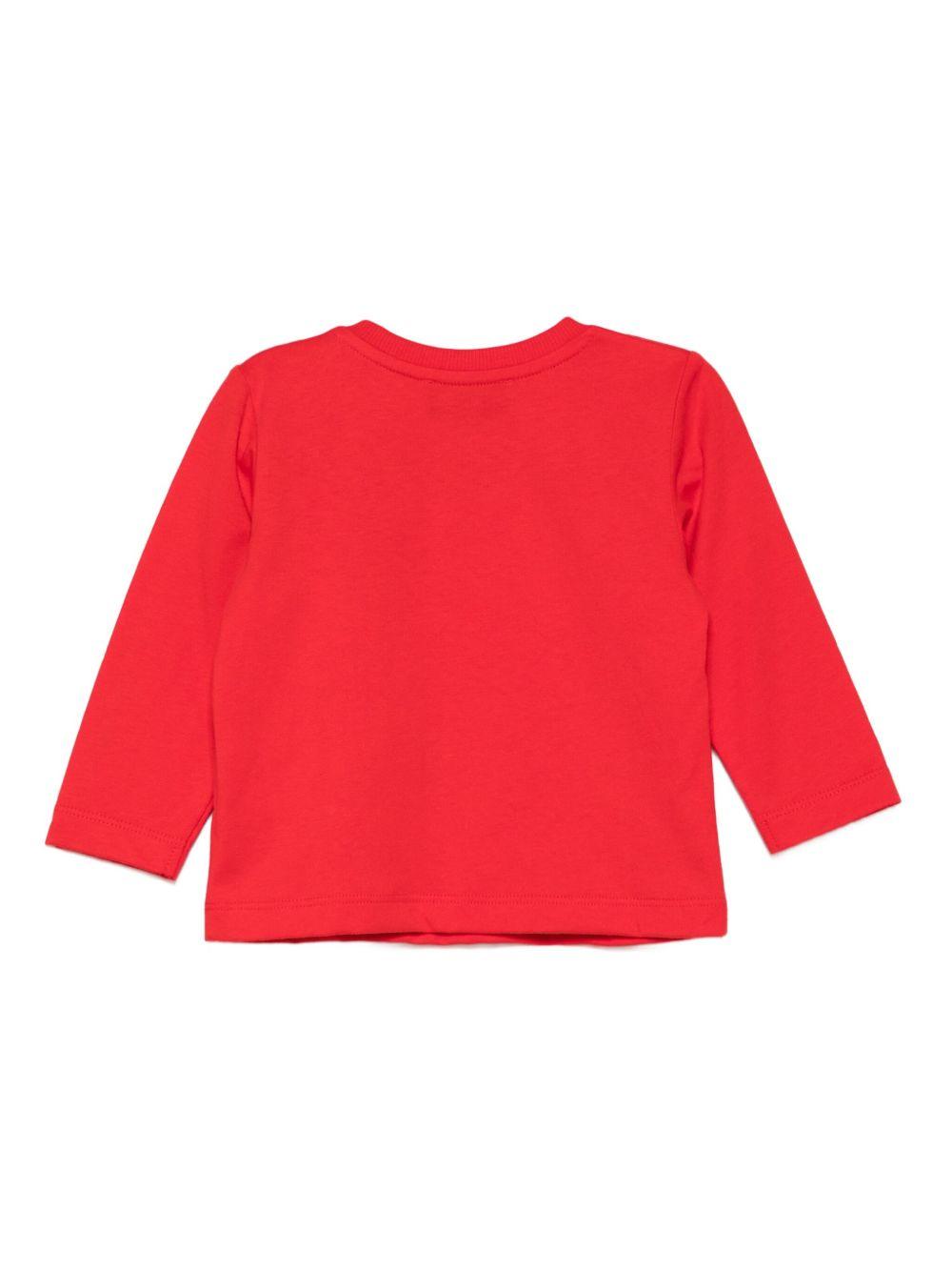 T-shirt per neonati Moschino Kids rosso con motivo Teddy Bear MVO00RLAA10 50109 MOSCHINO KIDS 
