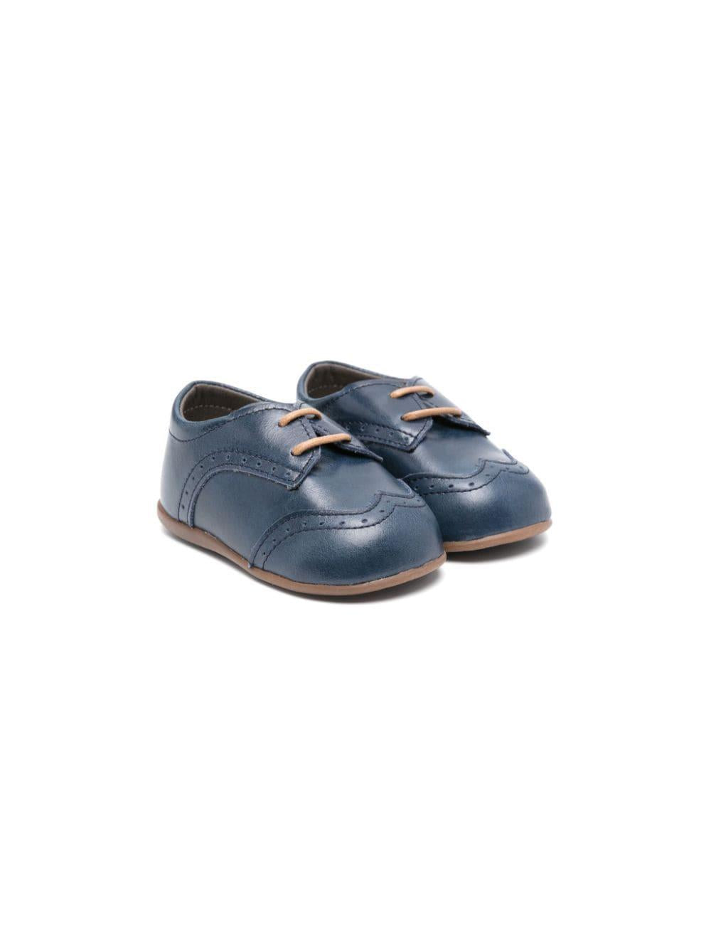 Stivaletti per neonato BabyWalker blu con punta squadrata PB2070 BLUE BABYWALKER 