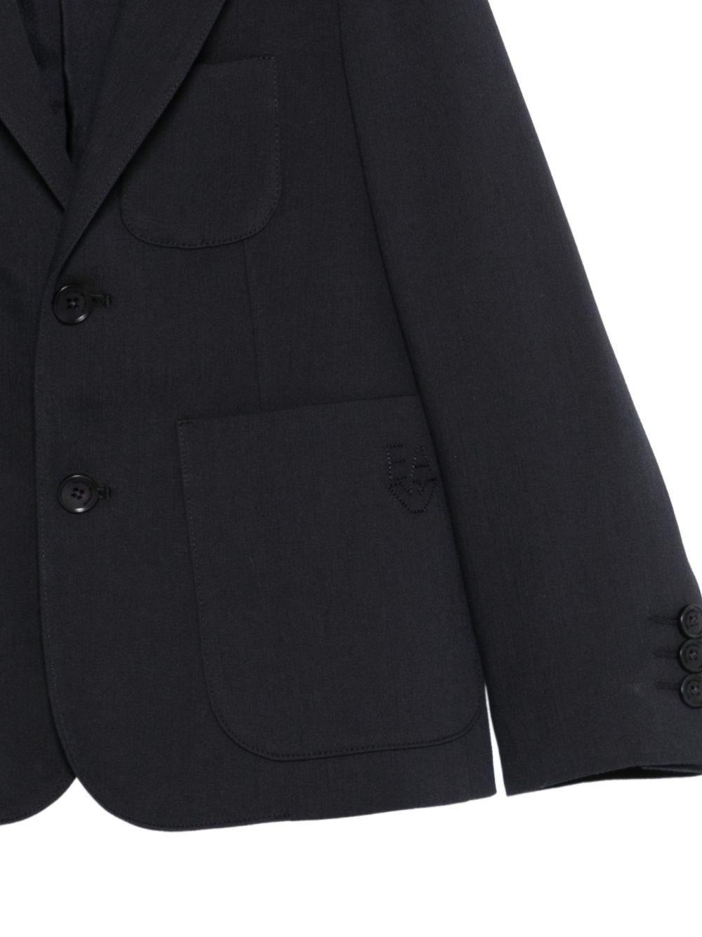 Blazer per bambino Emporio Armani Kids blu con revers classici EB000906 AF21040 UB109 EMPORIO ARMANI KIDS 