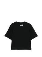 T-shirt per bambina MSGM Kids nera con dettaglio nodo S6MSJGTH205 110 MSGM KIDS 