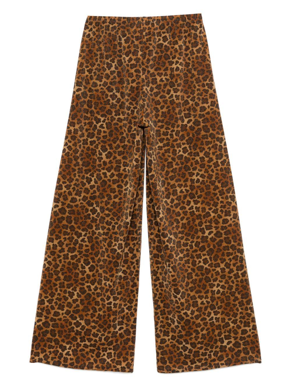 Pantaloni Amalia da donna MC2 Saint barth marrone con stampa animalier AML001 00091L MC2 ST. BARTH 