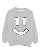Felpa Magni per bambino Molo grigia con ricamo smile sul davanti 6S26J212 1046 MOLO KIDS 