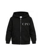 Felpa per bambino C.P. Company Kids nera con logo sul davanti CUF01SLCA69 60100 C.P.COMPANY KIDS 