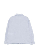 Camicia per bambino Emporio Armani Kids azzurra con logo ricamato sul davanti EB000971 AF20974 U9333 EMPORIO ARMANI KIDS 