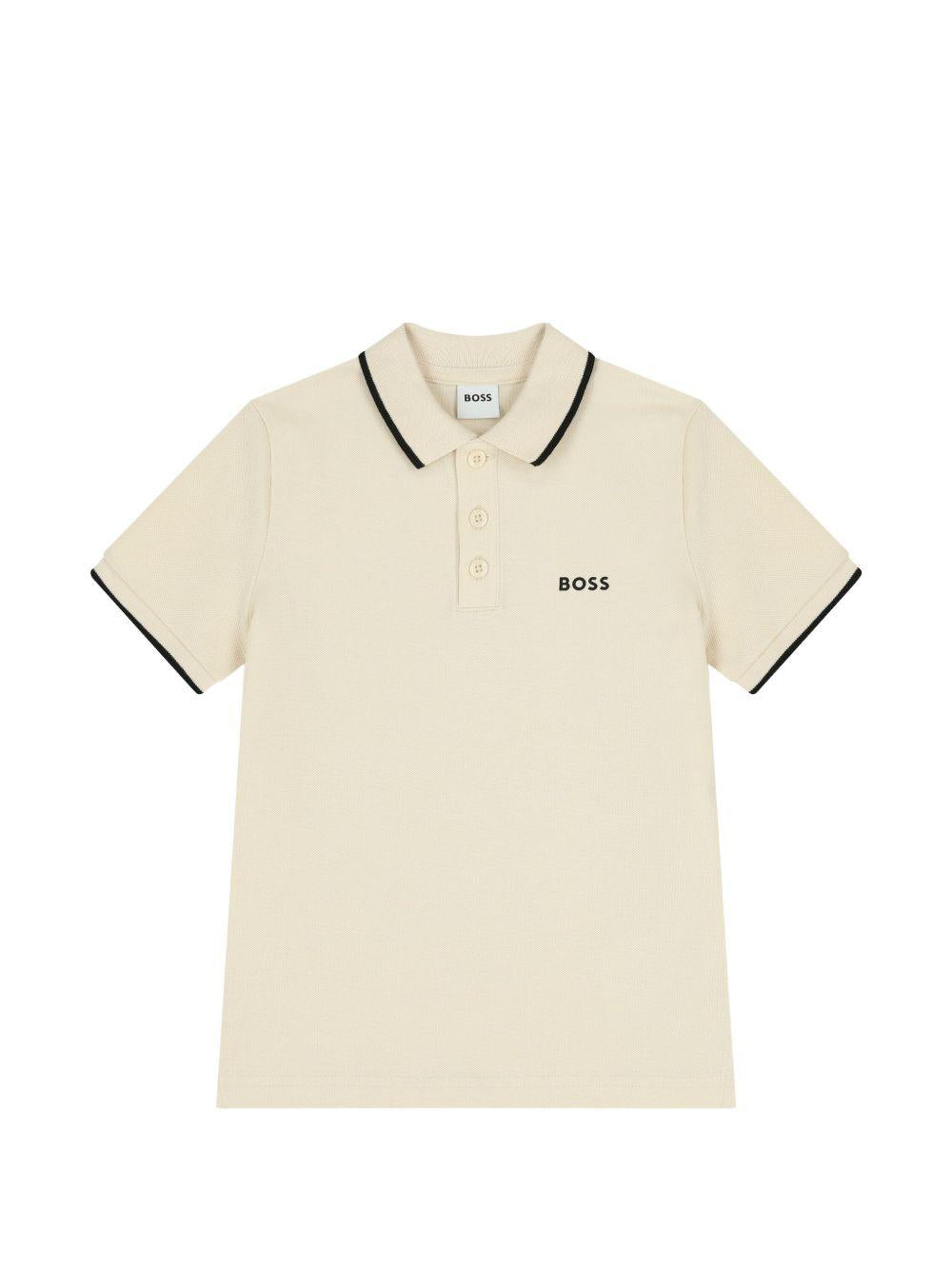 Polo per bambino Boss Kids color crema con chiusura a bottoni J53169 21C BOSS KIDS 