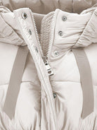 Piumino per bambina Monnalisa beige con cappuccio 17F102 6021 0003 MONNALISA 