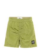 Costume da bagno per bambino Stone Island Junior verde con logo L1S16B100002S0043 V005F STONE ISLAND KIDS 