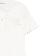 Polo per bambino Roberto Cavalli Kids bianco con dettaglio logo CBP26106PO OFF-WHITE ROBERTO CAVALLI KIDS 