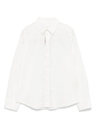 Camicia junior in popeline per bambino Fendi Kids bianco con colletto classico JMC186 AEXZ F0TU9 FENDI KIDS 