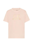 T-shirt per bambino C.P. Company Kids beige con logo sul davanti CNM00QLAA17 10135 C.P.COMPANY KIDS 