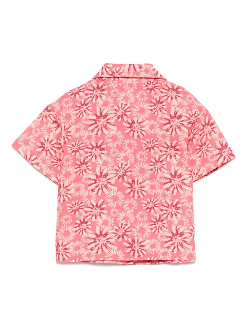 Camicia per bambina Scotch & Soda Kids rosa con stampa floreale 179336 610 SCOTCH&SODA 
