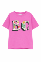 T-shirt per bambina Bobo Choses rosa con logo sul davanti B126AC007 511 BOBO CHOSES KIDS 