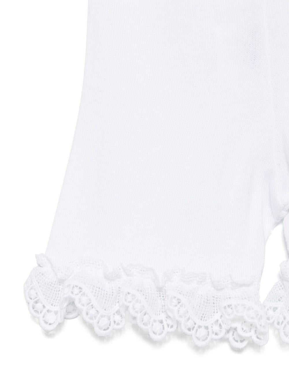 Shorts per neonata JESURUM BABY Cecilia bianco con rifinitura crochet CECILIA VAR.62 JESURUM 