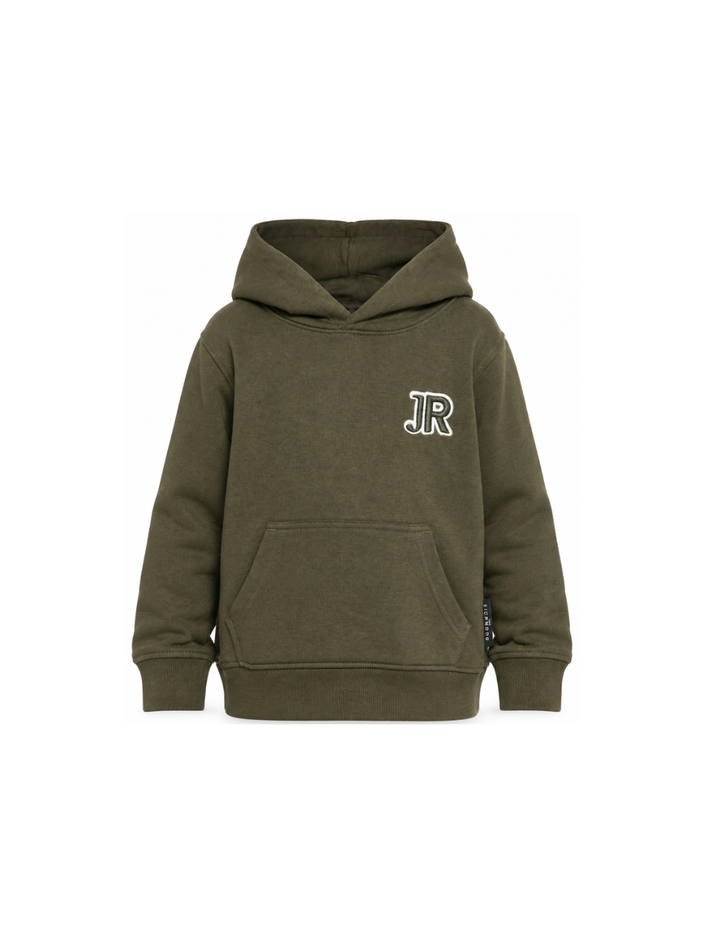 Felpa per bambino John Richmond Junior verde oliva con patch logo RBA26005FE OLIVE JOHN RICHMOND KIDS 