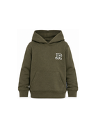 Felpa per bambino John Richmond Junior verde oliva con patch logo RBA26005FE OLIVE JOHN RICHMOND KIDS 