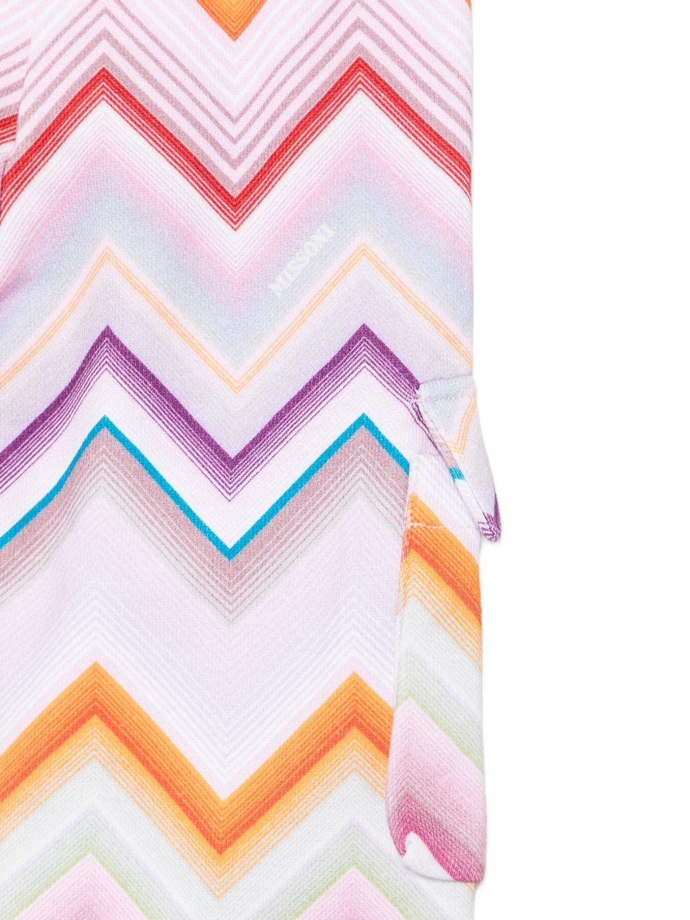 Pantaloni sportivi per bambina Missoni Kids multicolore con motivo a zigzag MZ6010 Z4078 999 MISSONI KIDS 