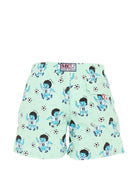 Costume da bagno per bambino MC2 Saint Barth Kids verde con stampa fumetto JEA0001 02042L MC2 ST. BARTH KIDS 