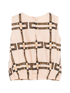T-shirt per neonata Elisabetta Franchi La Mia Bambina rosa con motivo geometrico EGTO0020CAE06 C053 ElISABETTA FRANCHI KIDS 