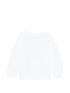 Felpa per neonati Moschino Kids bianca con stampa grafica Teddy Bear MUF069LCA19 10101 MOSCHINO KIDS 