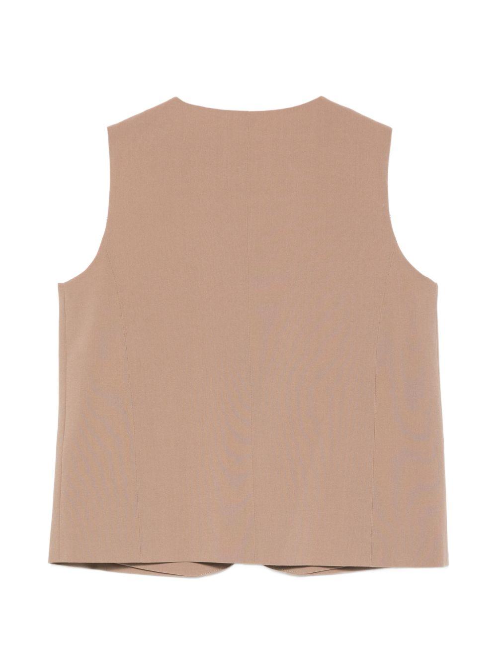 Gilet per bambino Douuod Kids beige con bottoni frontali DY2P82 I0292 334 DOUUOD KIDS 