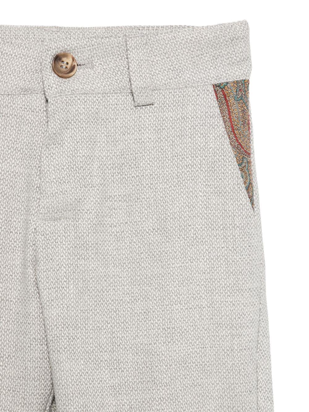 Pantaloni per bambino Etro Kids grigio con tasca con stampa paisley GY6P60 I0314 956 ETRO KIDS 