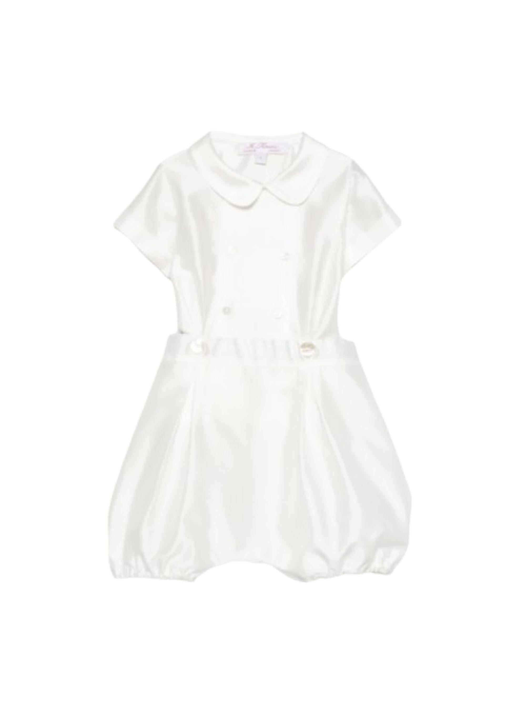 Set t-shirt e shorts per neonato Mariella Ferrari bianco con colletto alla Peter Pan PLE5 P26 BURRO MARIELLA FERRARI 