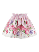 Gonna per bambina Monnalisa rosa con stampa a fiori 11G701 7623 0090 MONNALISA KIDS 