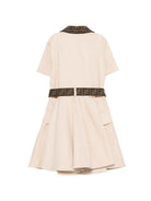 Abito per bambina Fendi Kids beige con cintura con logo JFB827 AS5Y F1P2N FENDI KIDS 