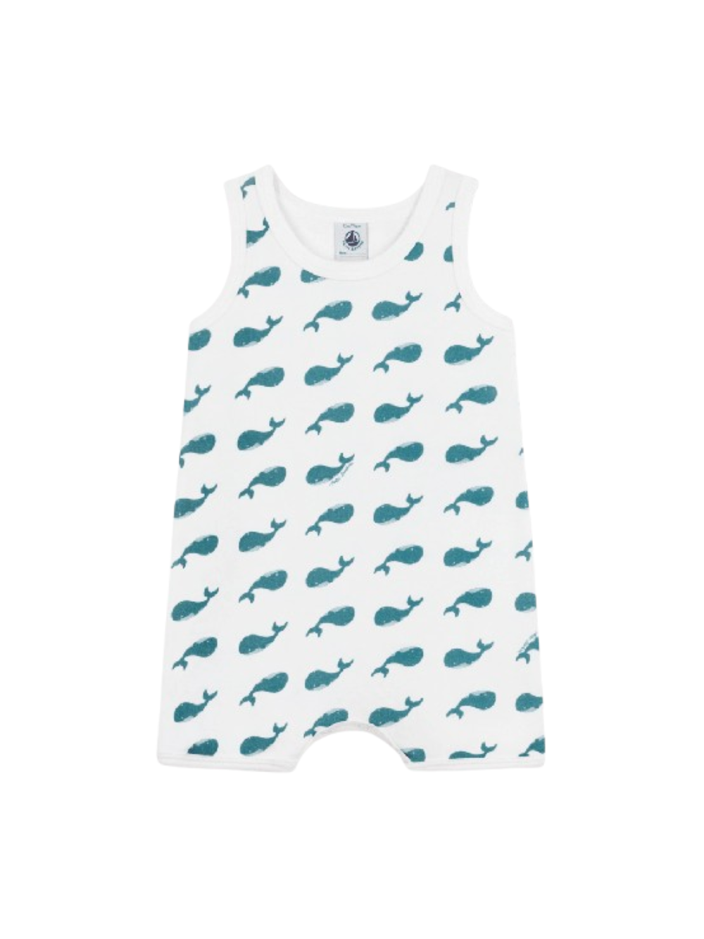 Tutina per neonati Petit Bateau bianco con stampa grafica all-over A0CZB 03 PETIT BATEAU 