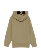 Felpa per bambino C.P. Company Kids verde con logo sul davanti CMF01BLCA69 30915 C.P.COMPANY KIDS 