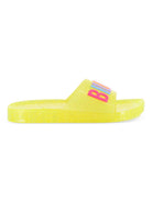 Ciabatte per bambina Billieblush gialle con logo in rilievo sul davanti U21993 599 BILLIEBLUSH KIDS 