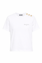 T-shirt per bambino Balmain Kids bianca con logo sul davanti BY8Q21 Z3672 100NE BALMAIN KIDS 